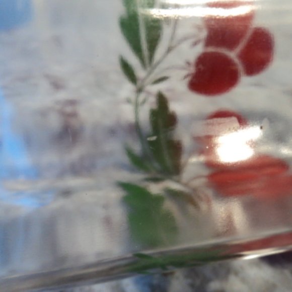 vintage anchor hocking glass water pitcher cherry pattern - Picture 9 of 9